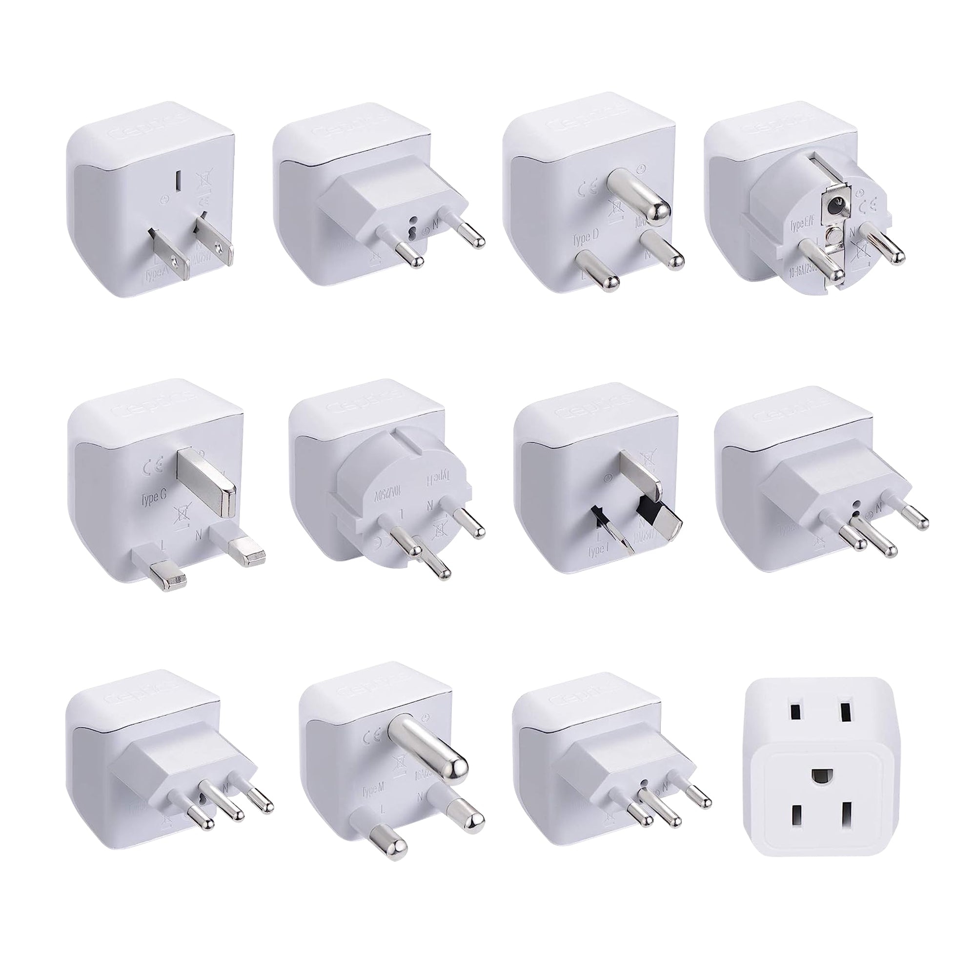 Shop World travel adapter kit | Grounded Plug Adapters