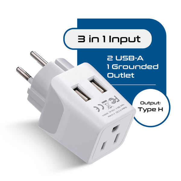 Shop Israel Plug Adapter Dual USB Ceptics