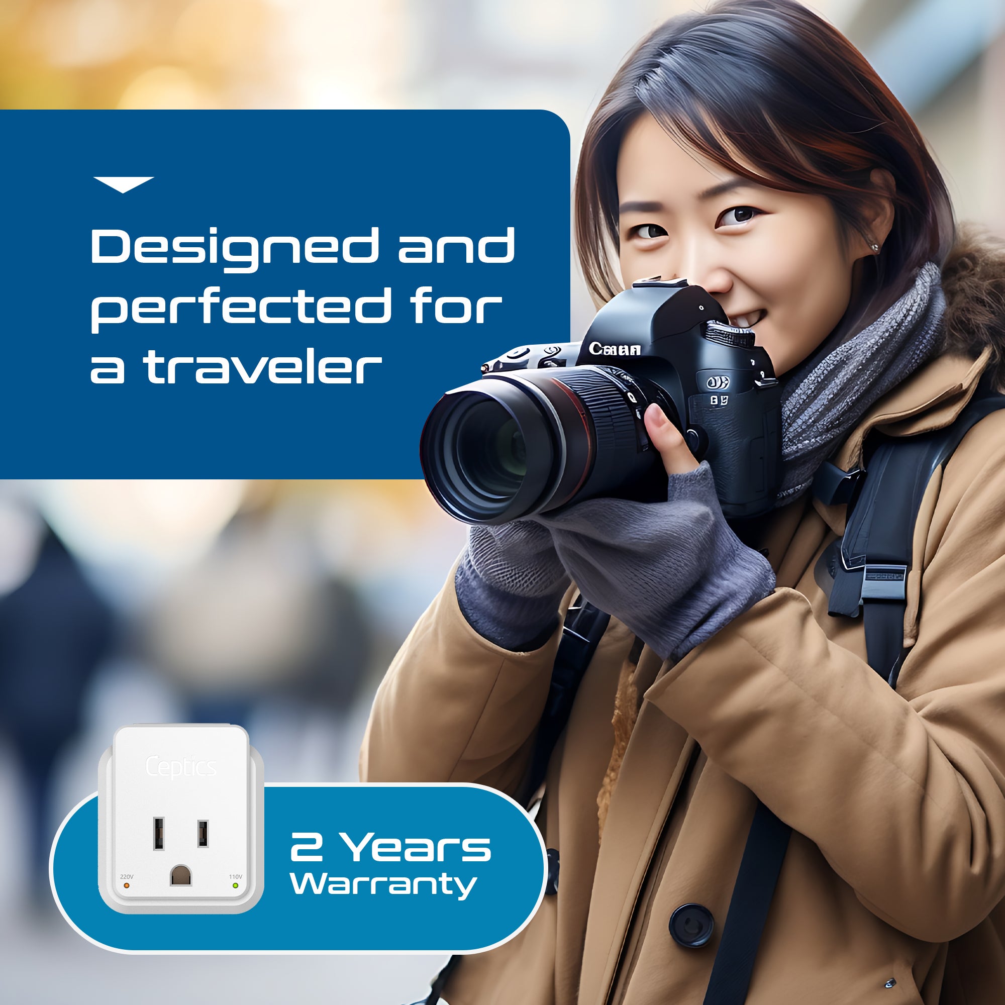 Thailand Travel Plug Adapter Set | Type C, O - 1 USB & 1 USB-C 3.1A + 2 USA Socket (PAK-TH)