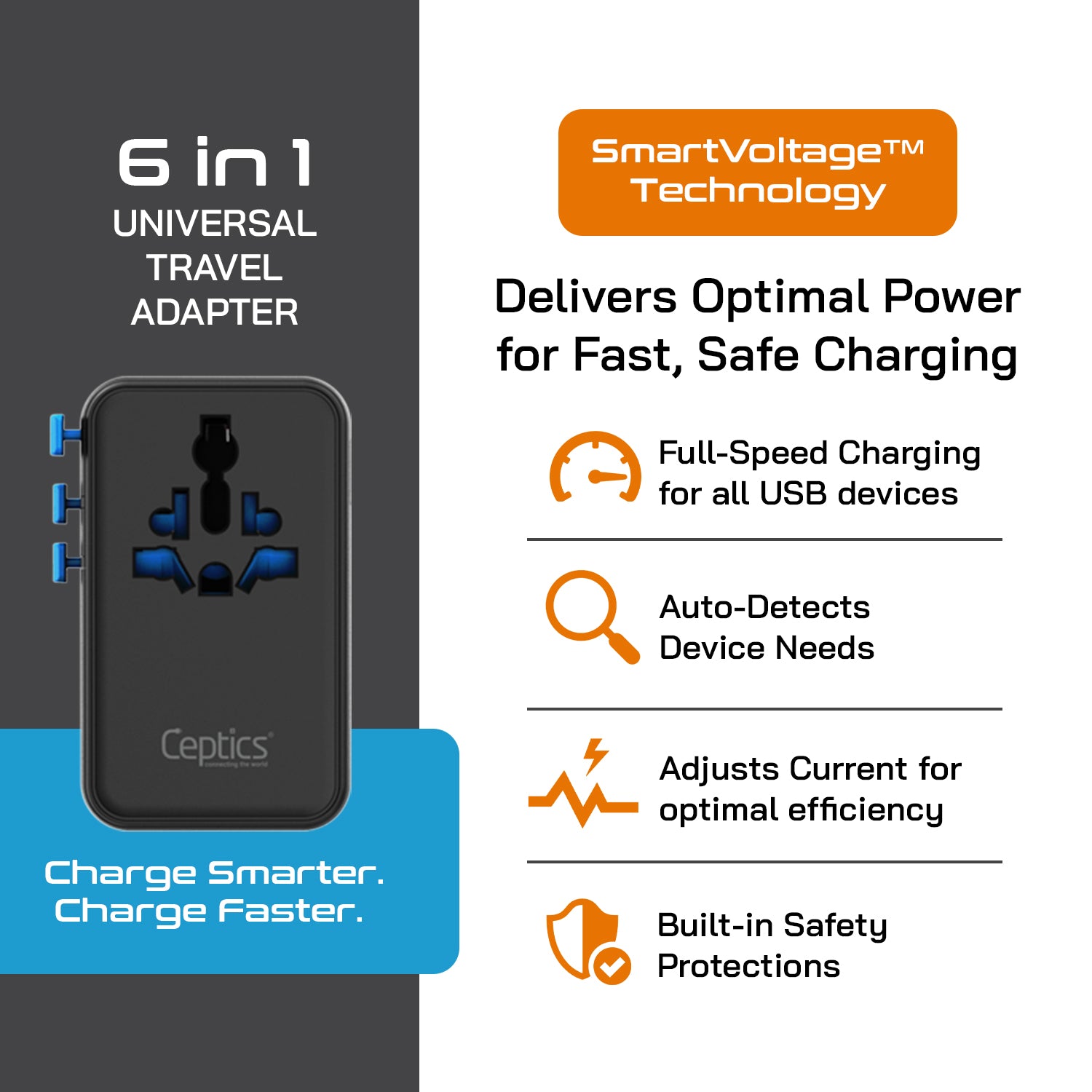 140W Universal Travel Adapter - 3 USB-C, 1 USB-A, Universal and USA/JP socket - (UP-140KU)