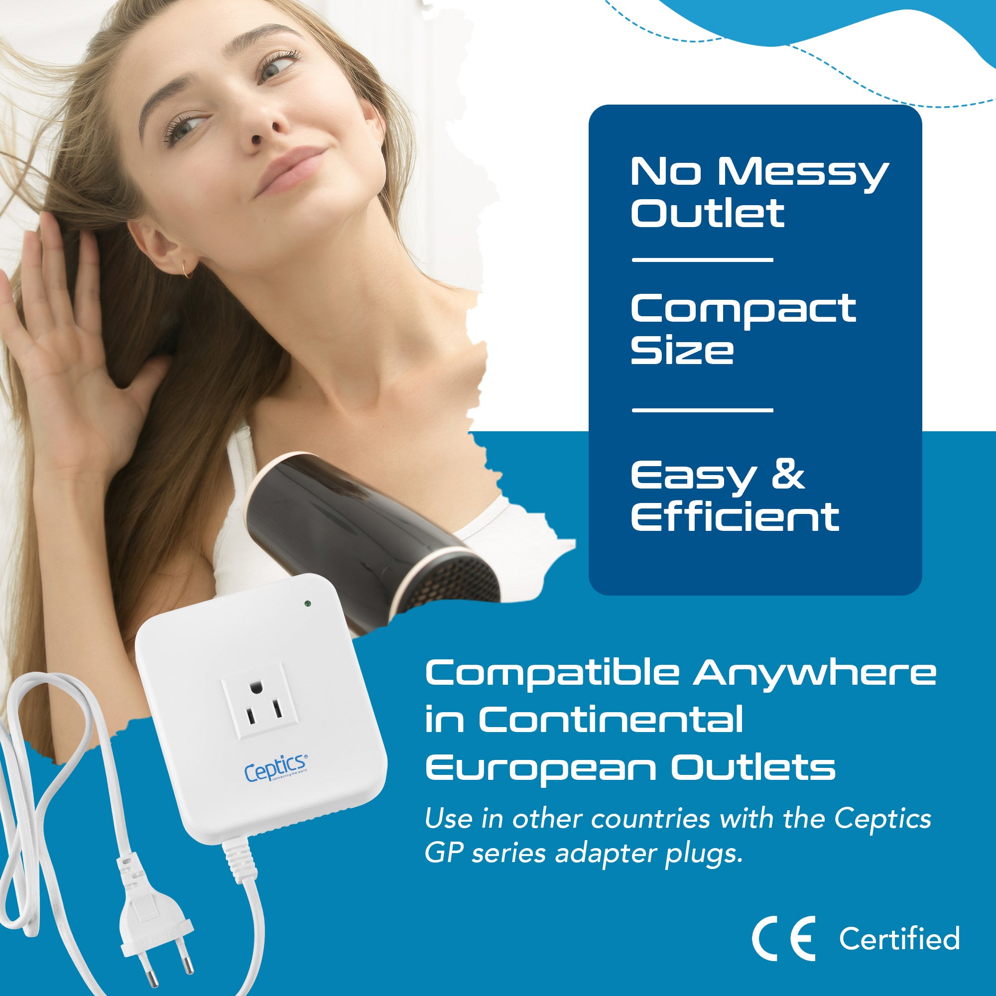 300W Step down converter – 220v to 110v voltage converter – Compact & Noise-free – CE certified