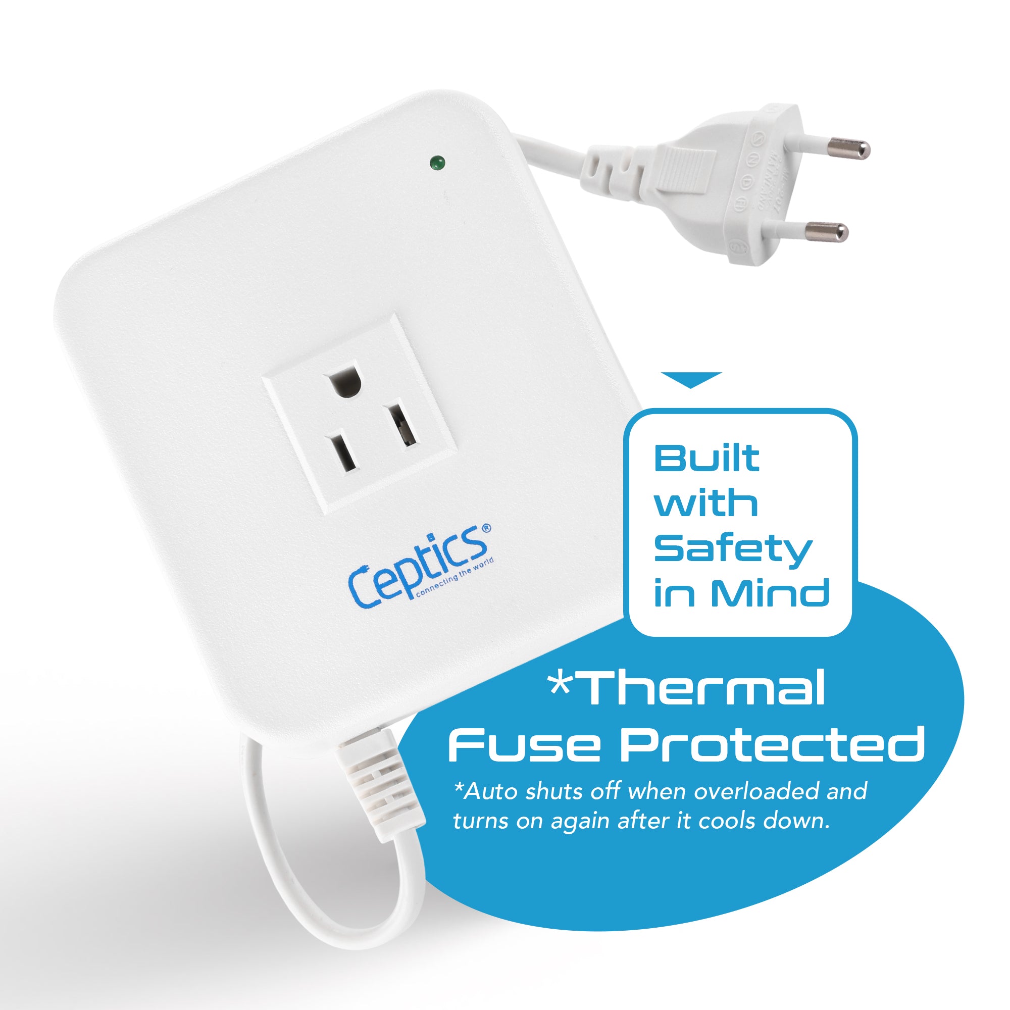 300W Step down converter – 220v to 110v voltage converter – Compact & Noise-free – CE certified