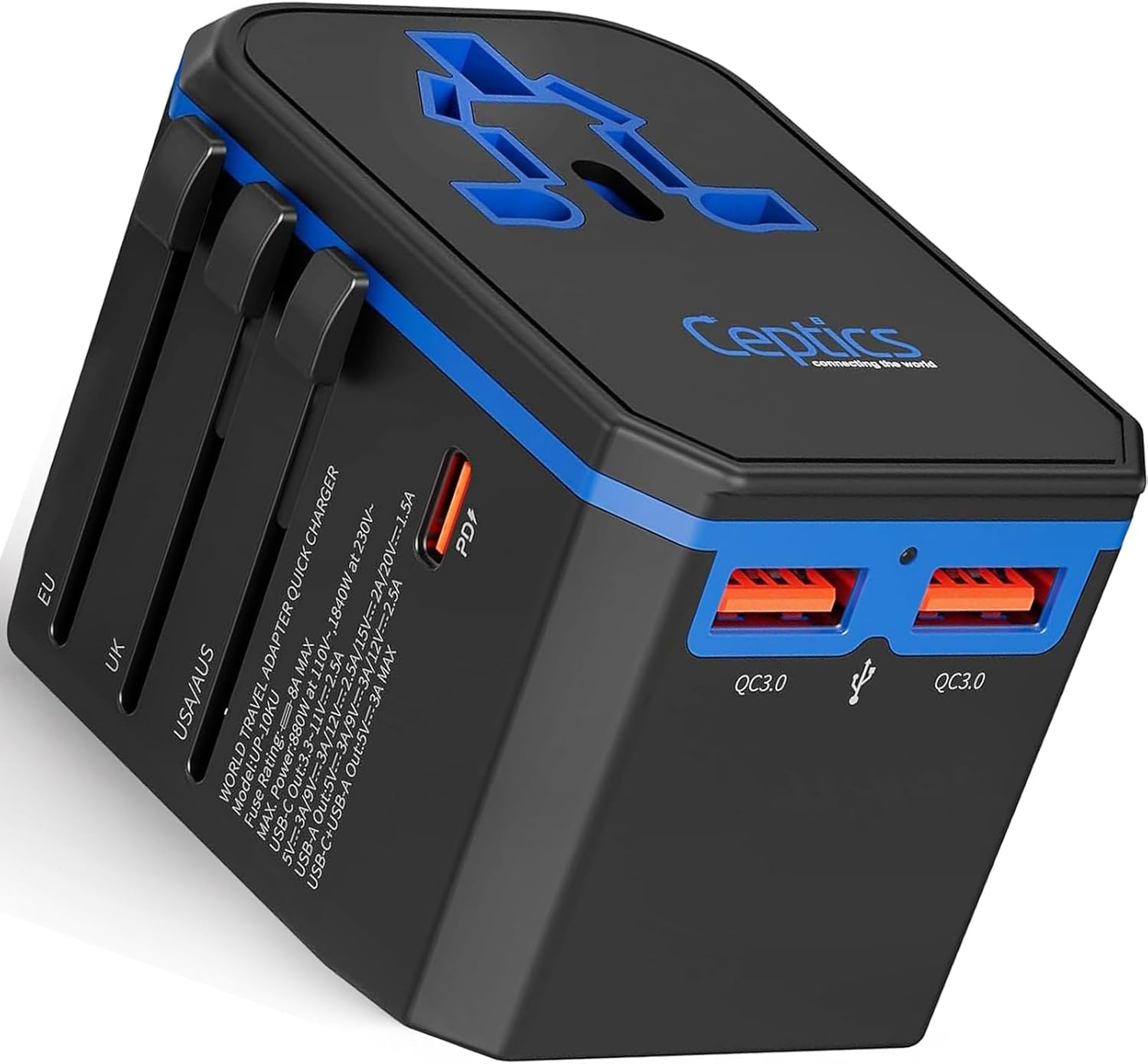 All-In-One Adapter Plug | International Dual USB Port Adapter