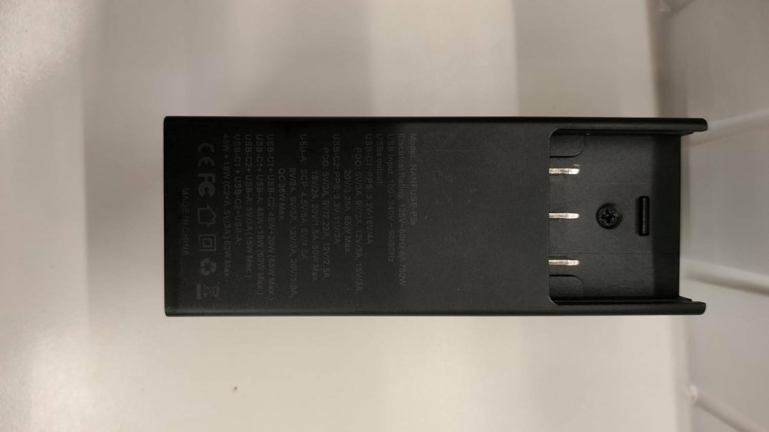 65W USB-C Power Strip Charger with USB +  Dual USB-C, 2 USA Input - Fast Charging (NANFUSE-PS)
