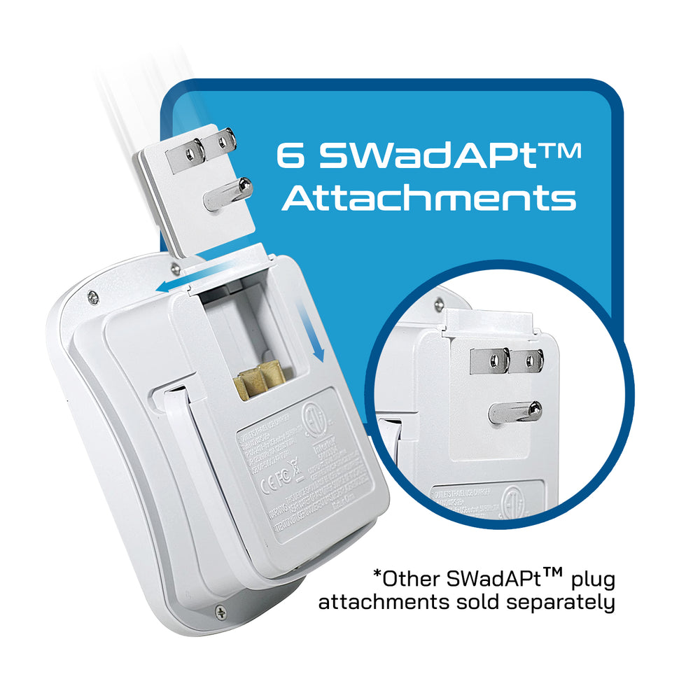 Way Adapter World-Way Travel Adapter Kit | 1 USB-A, 1 USB-C and 1 PD 35W USB-C por
