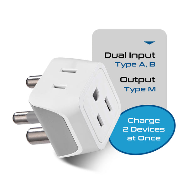 South Africa Travel Adapter - Type M - Ultra Compact (CT-10L, 3 Pack)