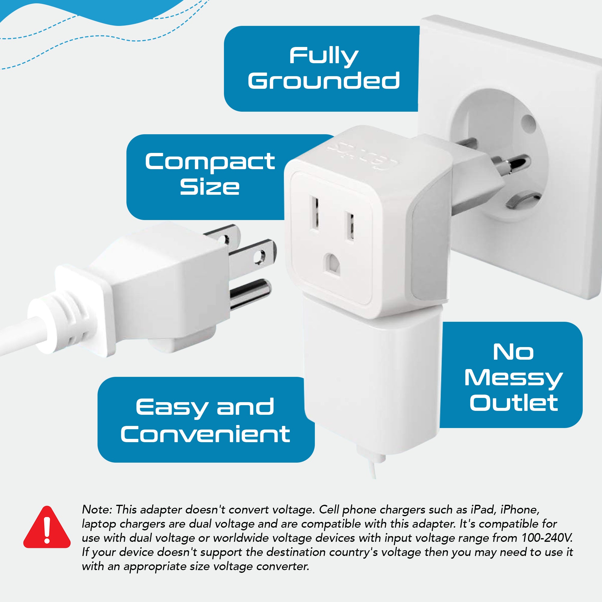 Shop our plug adapter for Switzerland | Type J Compact Travel