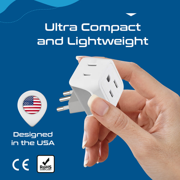 Switzerland Travel Adapter - Type J - Ultra Compact (CT-11A, 3 Pack)