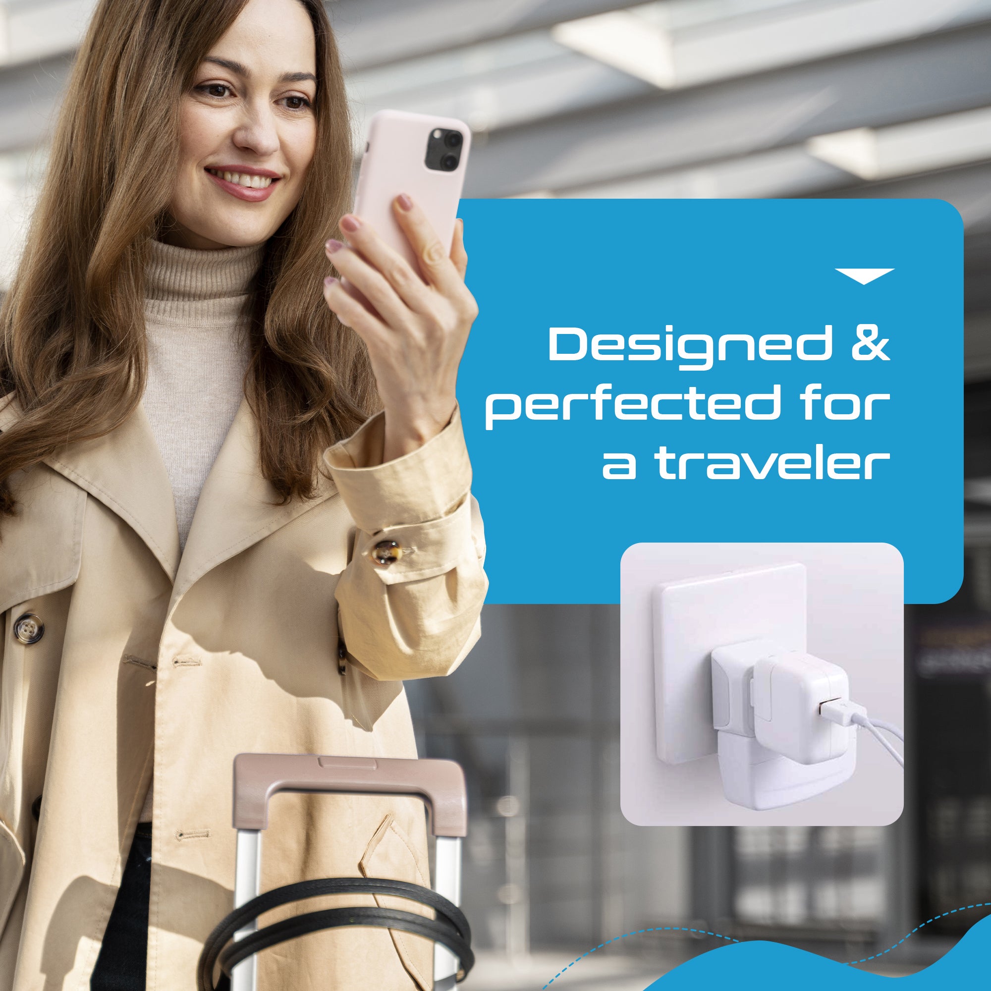 Denmark Travel Adapter - Type K - Ultra Compact (CT-20 ,3 PACK)
