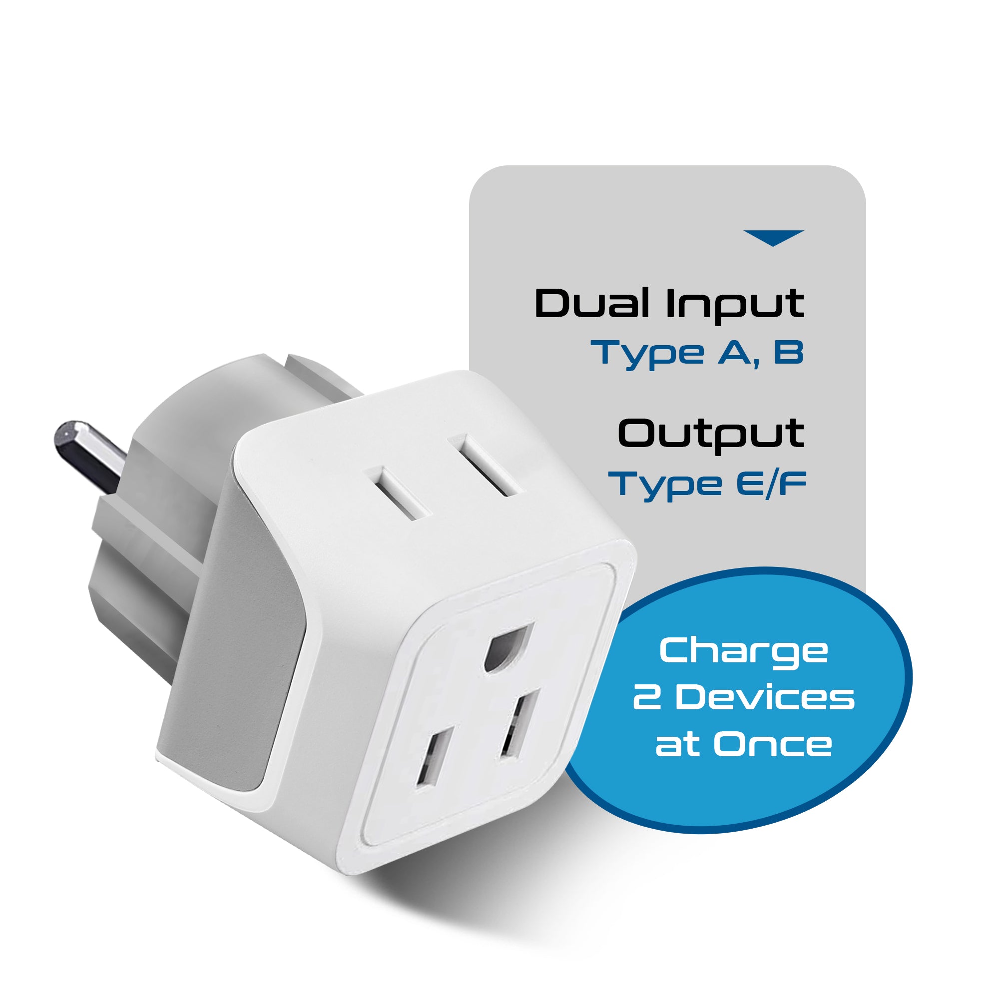 Europe (Schuko) Travel Adapter - Type E/F - Ultra Compact (CT-9, 3 Pack) - Thumbnail 3