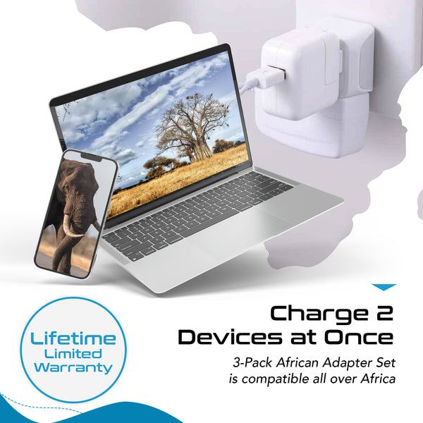 African Travel Adapter Set - Type M, G, E/F - 3pcs (CT-AF-SET)