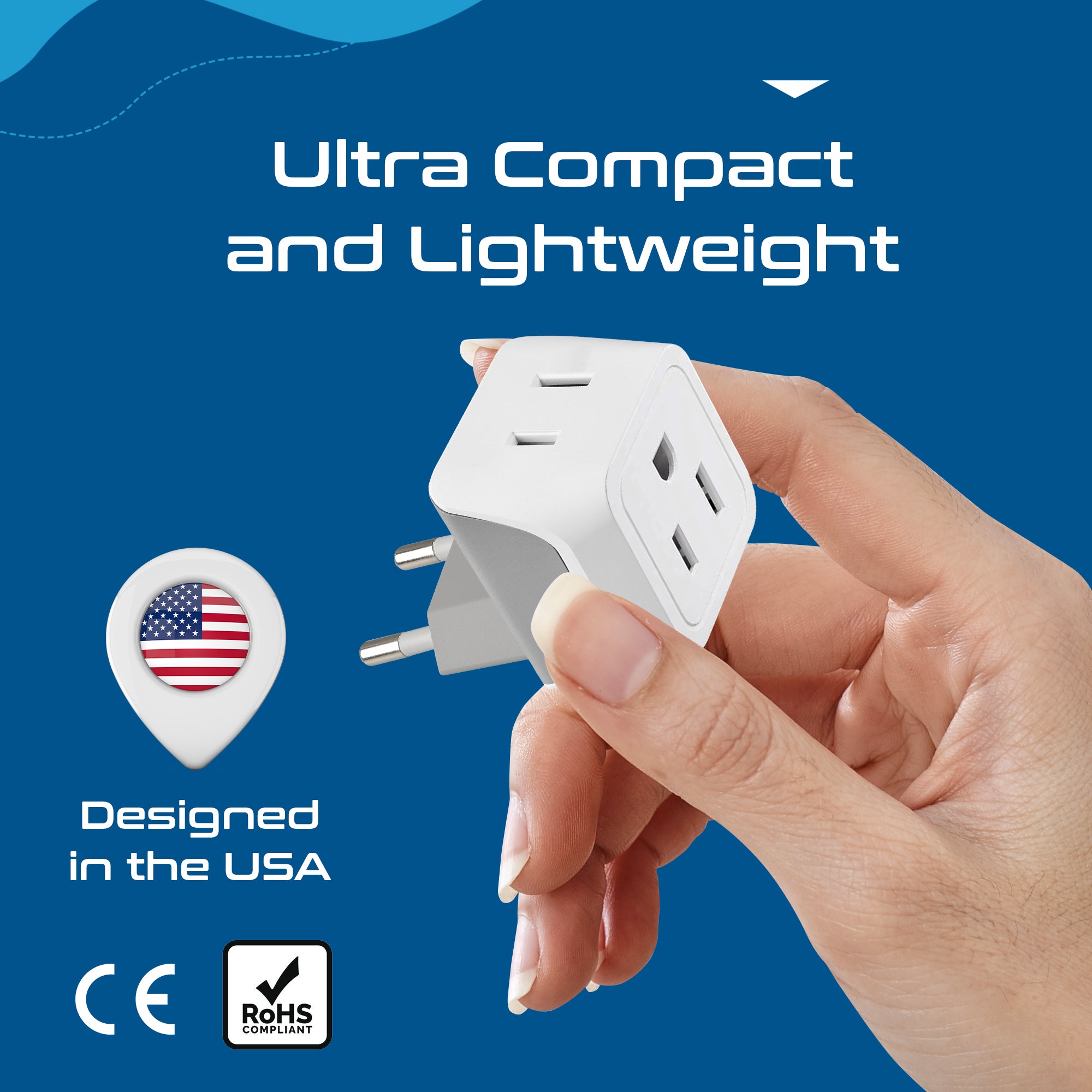 European Travel Adapter Set - Type E/F, G, C - 3pcs (CT-EU-SET)