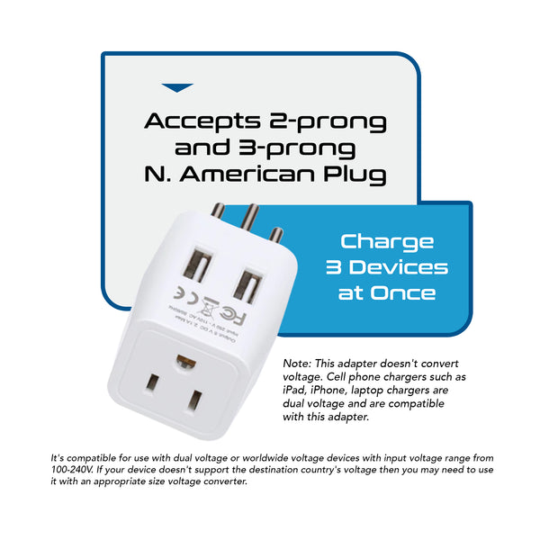 Switzerland Travel Adapter - Type J - Dual USB (CTU-11A)