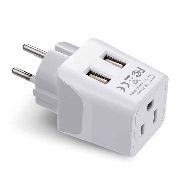 Israel, Palestine Travel Adapter - Type H - Dual USB (CTU-14)