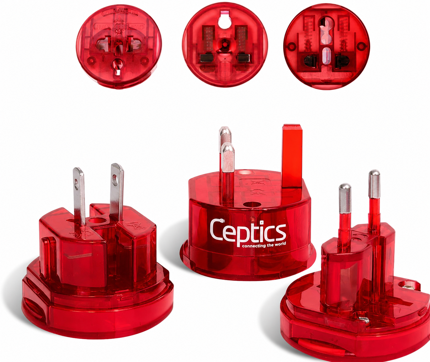 Ceptics Small Size Worldwide International Travel Plug Adapter Kit- 150+ Countries (UP-3K-1)