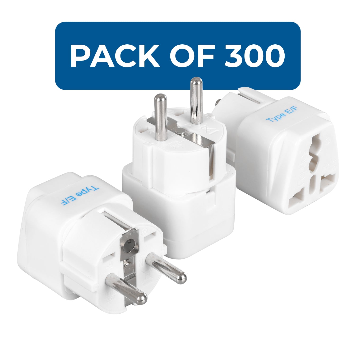 European (Schuko) Travel Adapter - Type E/F - 3 Pack (GP-9)