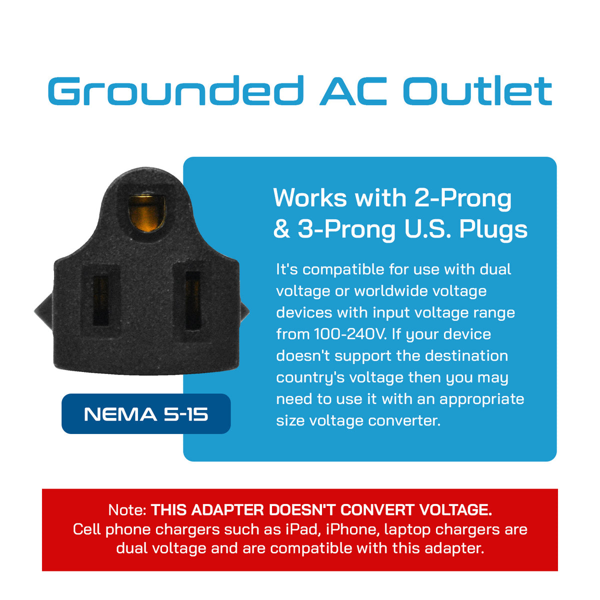 Brazil Travel Adapter - Type N - Industrial Grade (IG-11C)