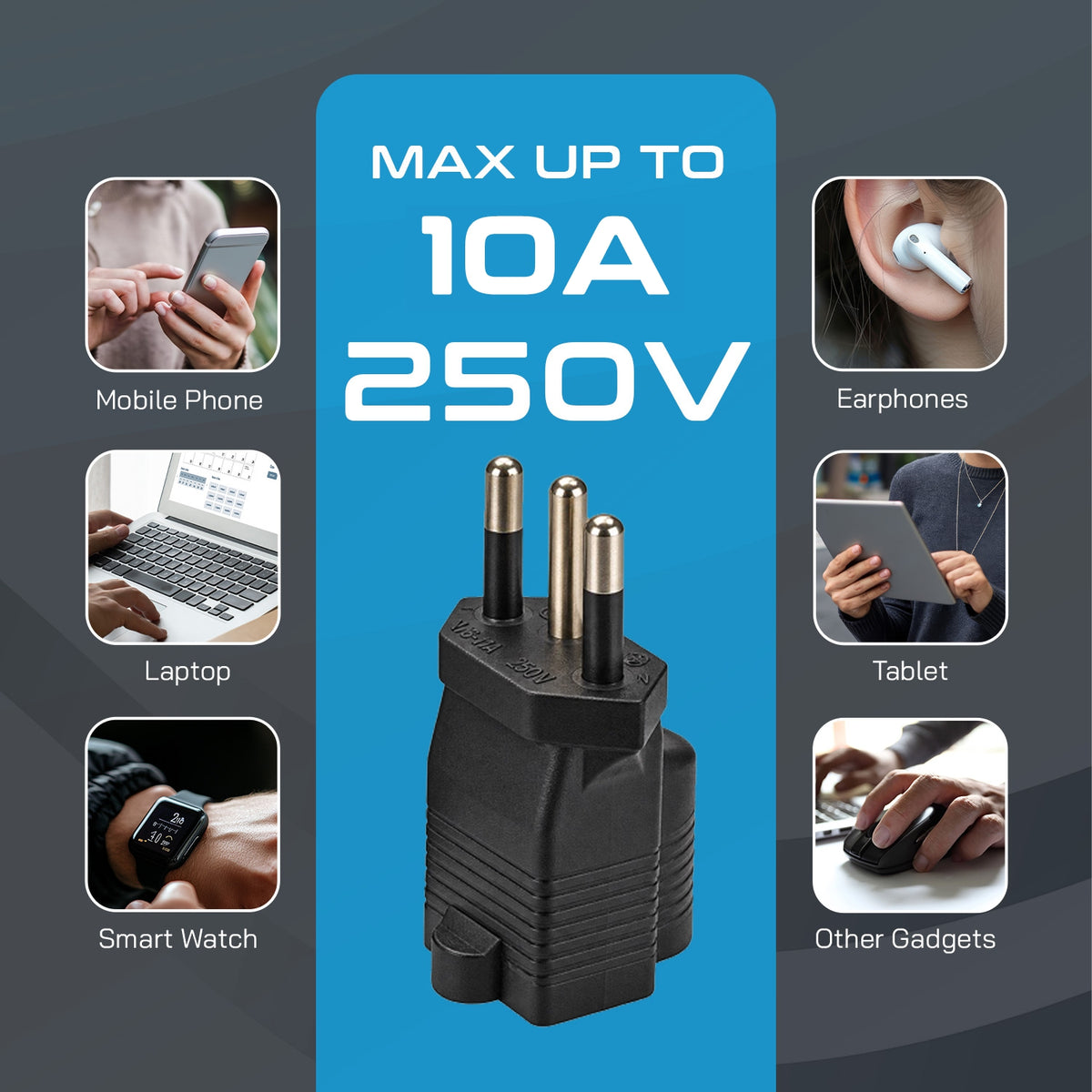 Brazil Travel Adapter - Type N - Industrial Grade (IG-11C)
