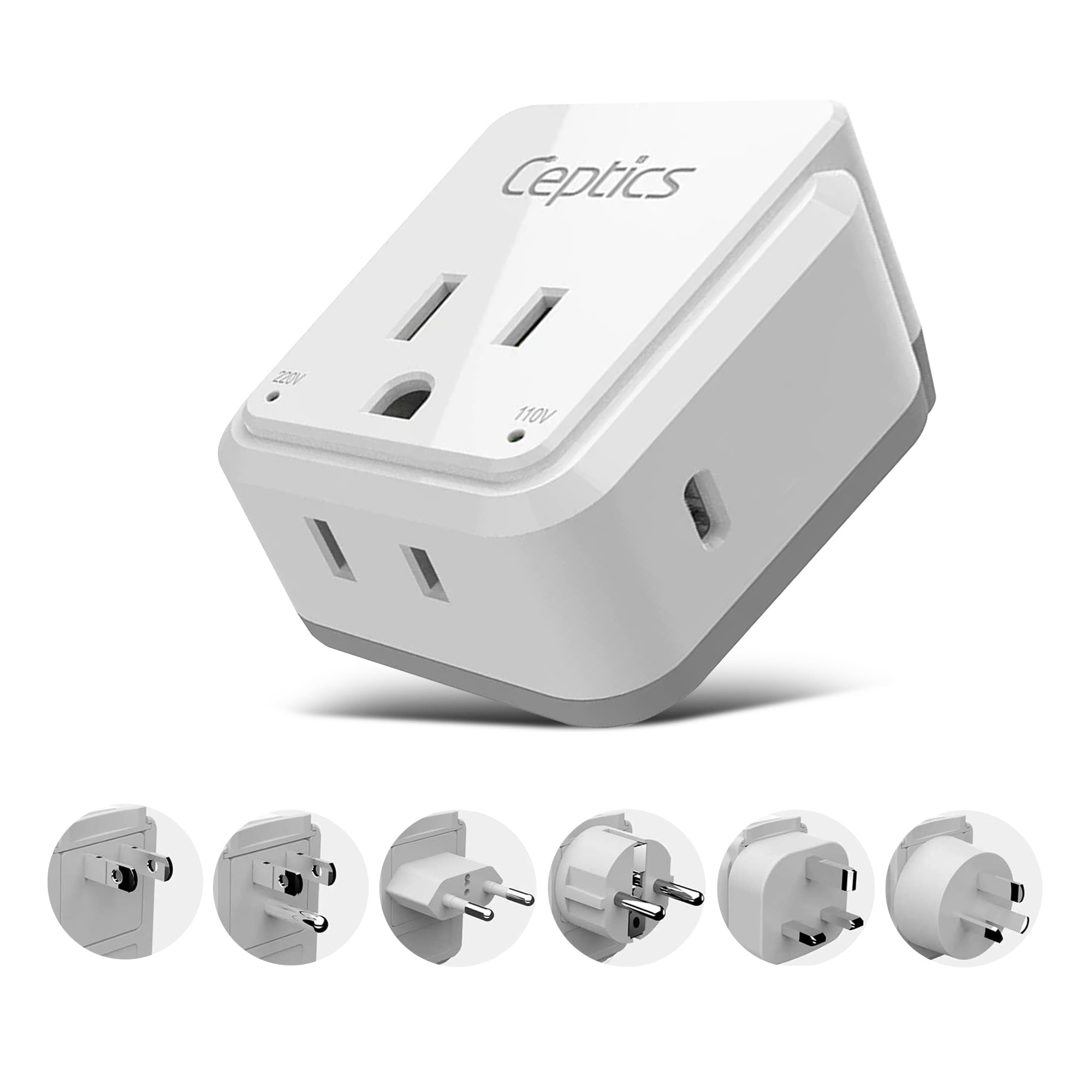 Travel Adapter Set | Type A, B, C, E/F, G, I - USB-C Port with PD + 2