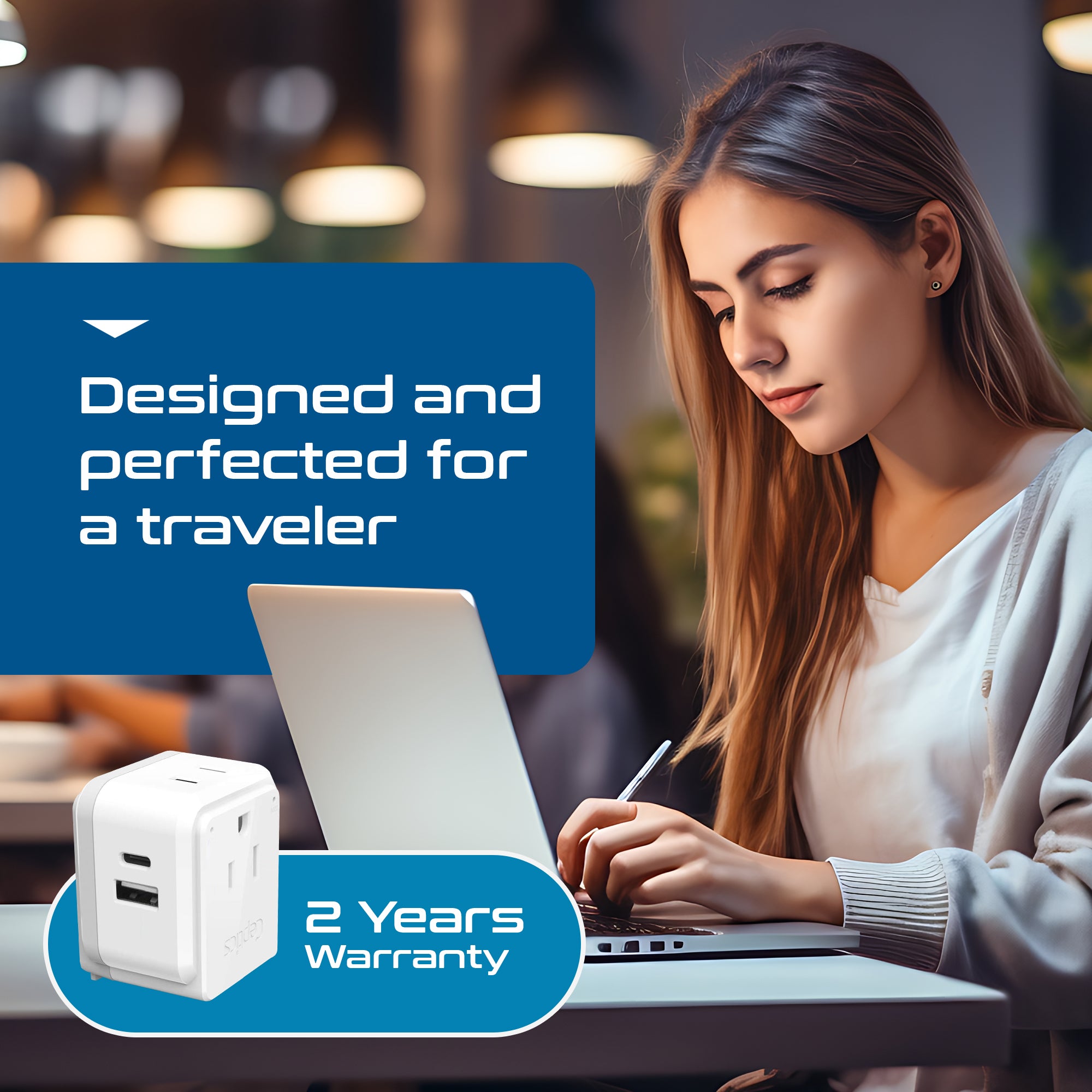 Complete International 13 Travel Adapter Set | USB & USB-C Ports + 2 US Outlets (PAK-ALL)