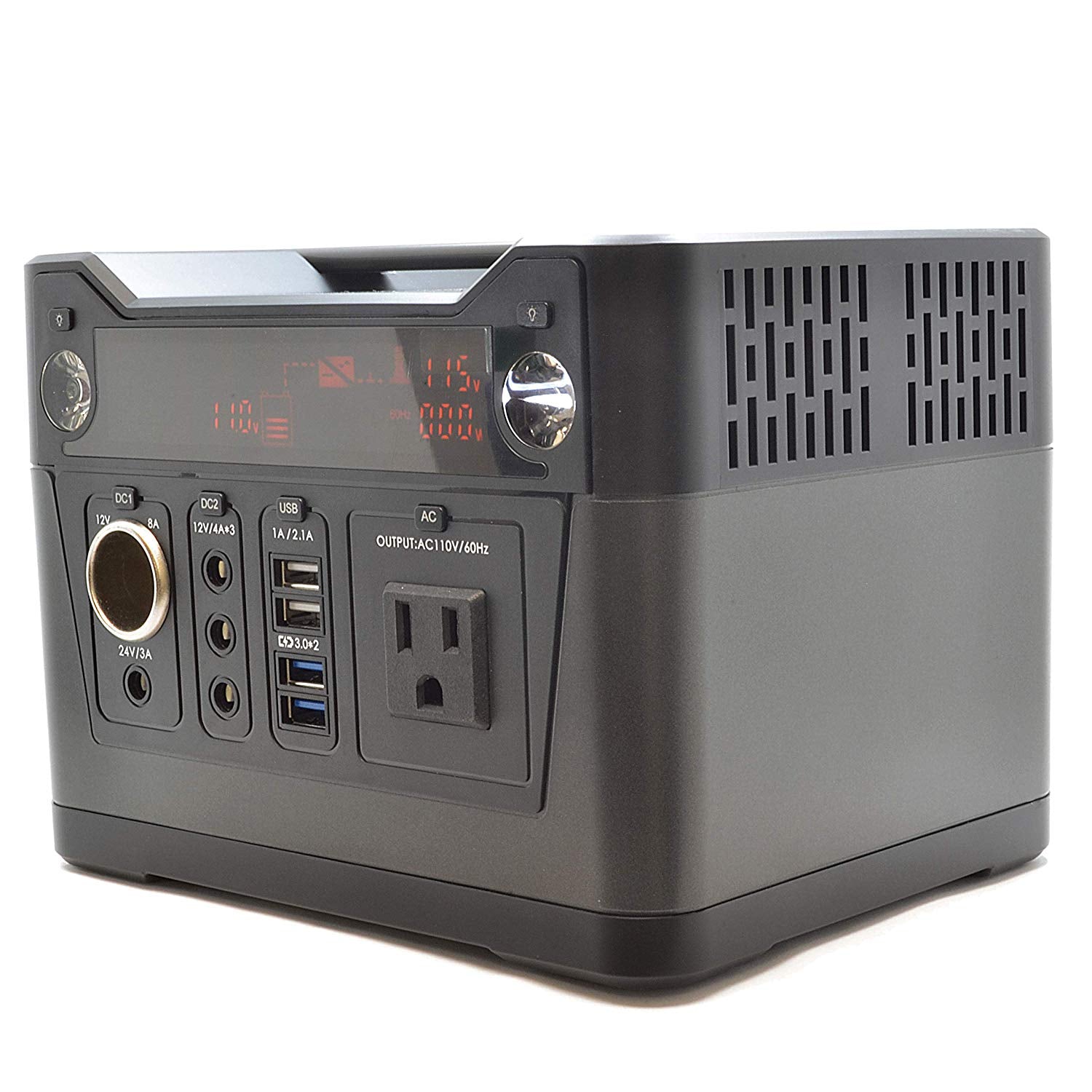 Portable Power Generator Station, 300W Backup Battery Pack UPS Power Supply 110V AC Outlet, QC3.0 USB, 12V/24V DC, LED Flashlight for Travel, Camping, Home, Emergency (PW-300)