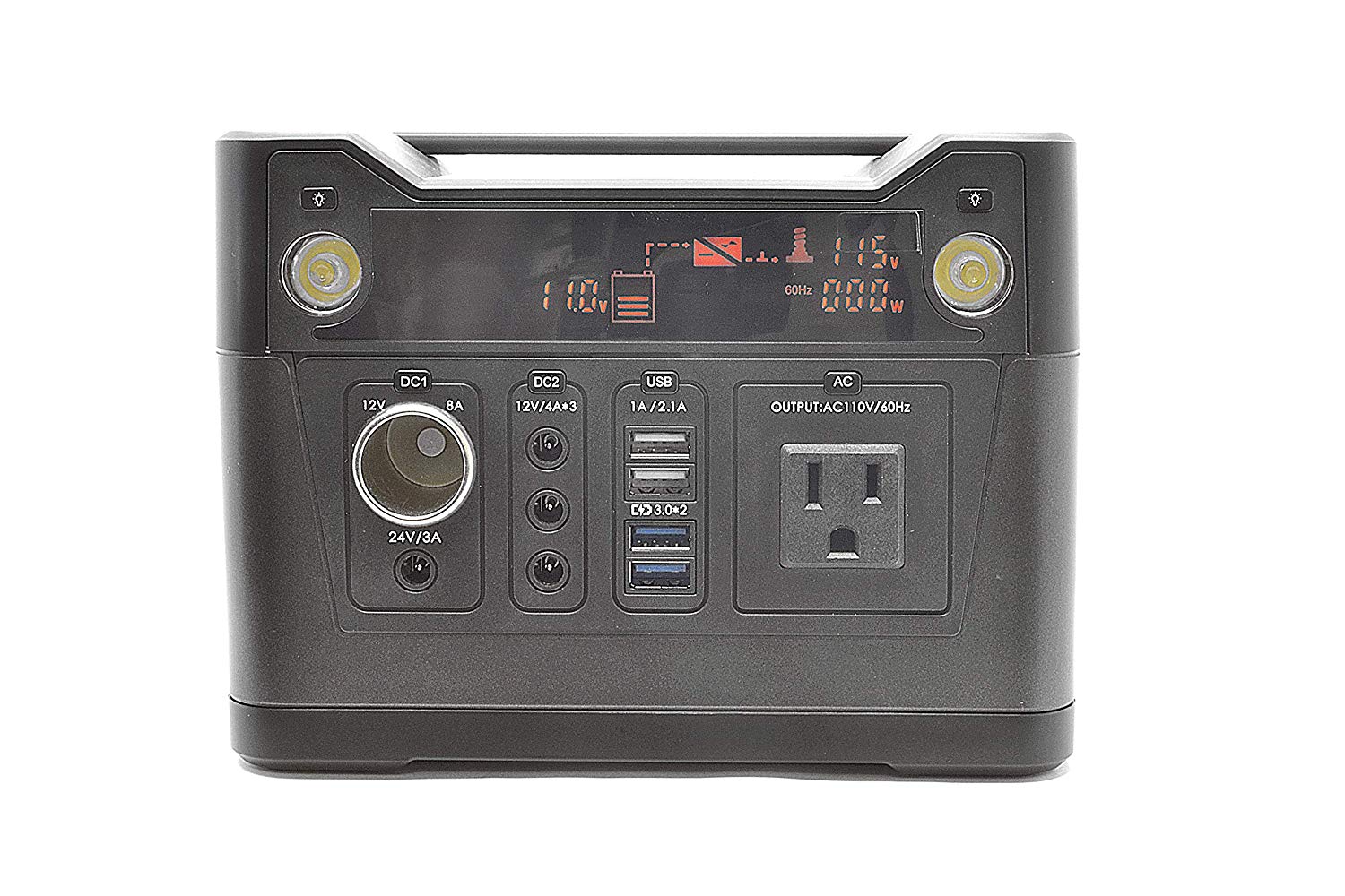Portable Power Generator Station, 300W Backup Battery Pack UPS Power Supply 110V AC Outlet, QC3.0 USB, 12V/24V DC, LED Flashlight for Travel, Camping, Home, Emergency (PW-300)