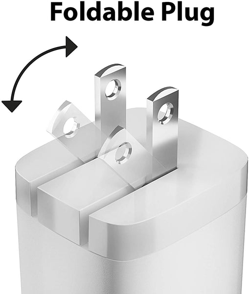 65W USB-C Ultra Compact Charger - Small USB + Dual USB-C - 3 Ports - Fast QC & PD(NAN-65)