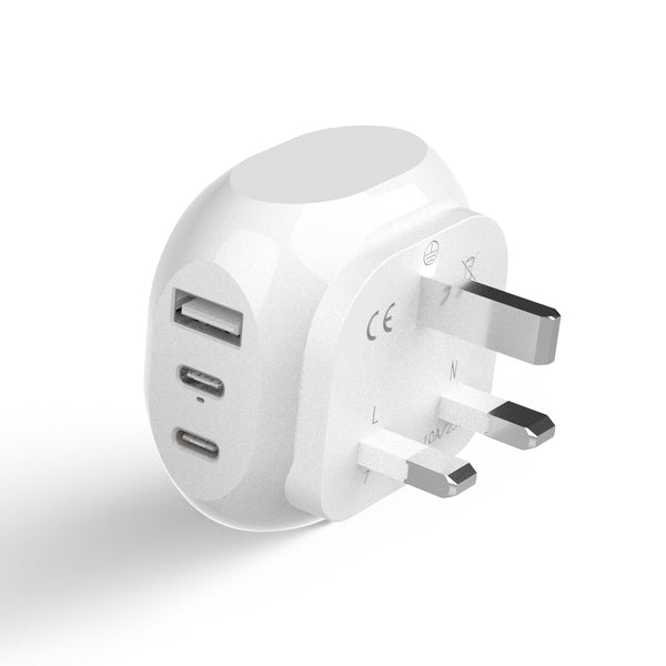 UK, England Travel Adapter Plug - Type G - 5 in 1 - Ultra Compact (PTU-7)