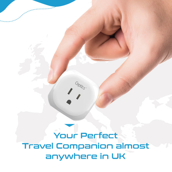 UK, England Travel Adapter Plug - Type G - 5 in 1 - Ultra Compact (PTU-7)