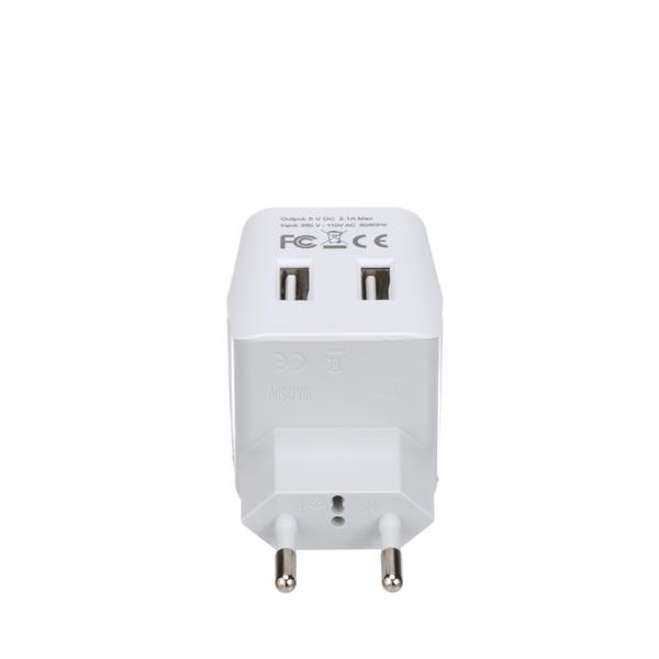 European, Egypt Travel Adapter Plug with Dual USB - Type C - 2 Pack