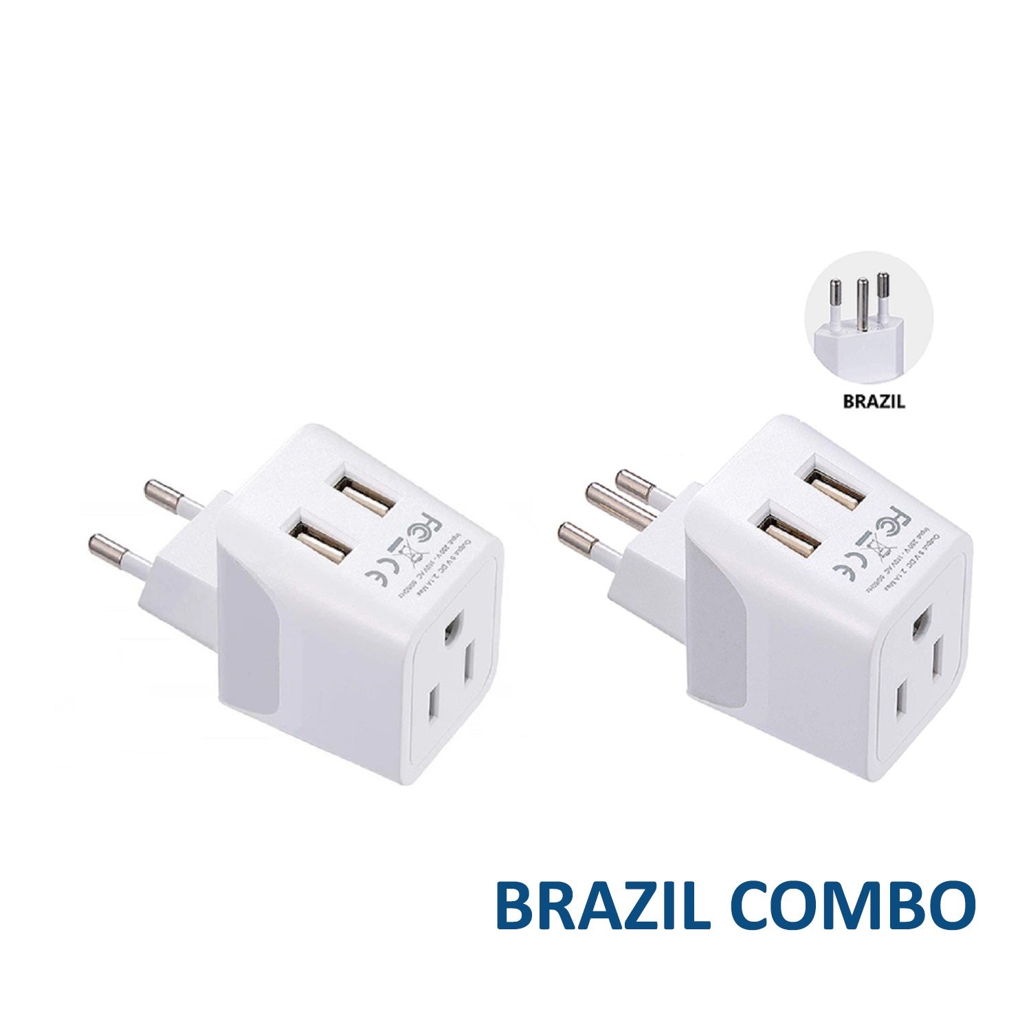 Shop Europe Adaptor & Brazil Plug Adapter Combo | Ceptics