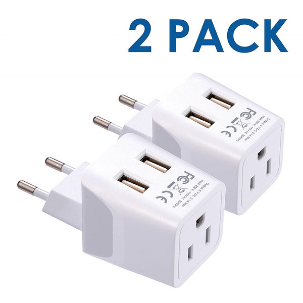 European Travel Adapter - Type C - Dual USB (CTU-9C)