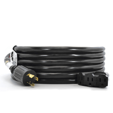 30A L5-30P to 3x 5-15R Generator Distribution Power Cord | 12 AWG