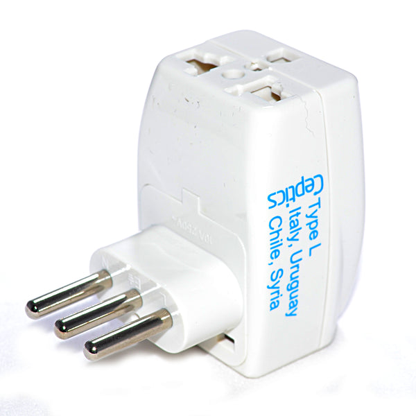 Shop Italy plug adapter 3 in 1 adapter | Type L | Ceptics