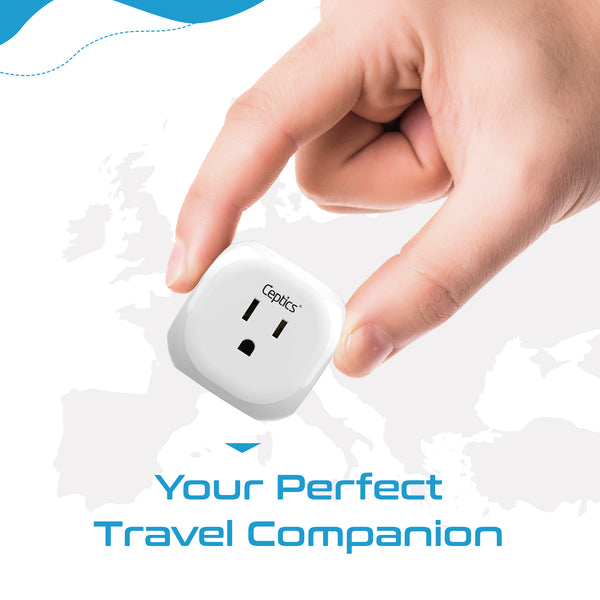 UK, Ireland Travel Plug Adapter - 4 in 1 - Ultra Compact - Light Weight (PT-7)