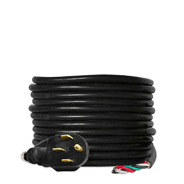 50A NEMA L14-50P to Live Wire Auto EV Extension Power Cord | 8 AWG