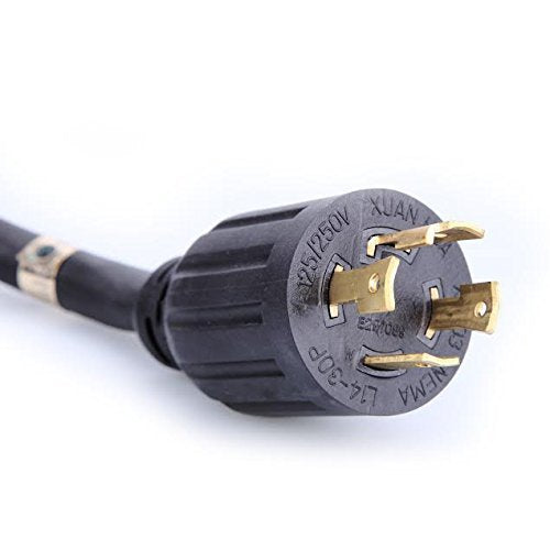 30A L14-30P to 2x 5-15/20R Generator Distribution Power Cord | 10 AWG