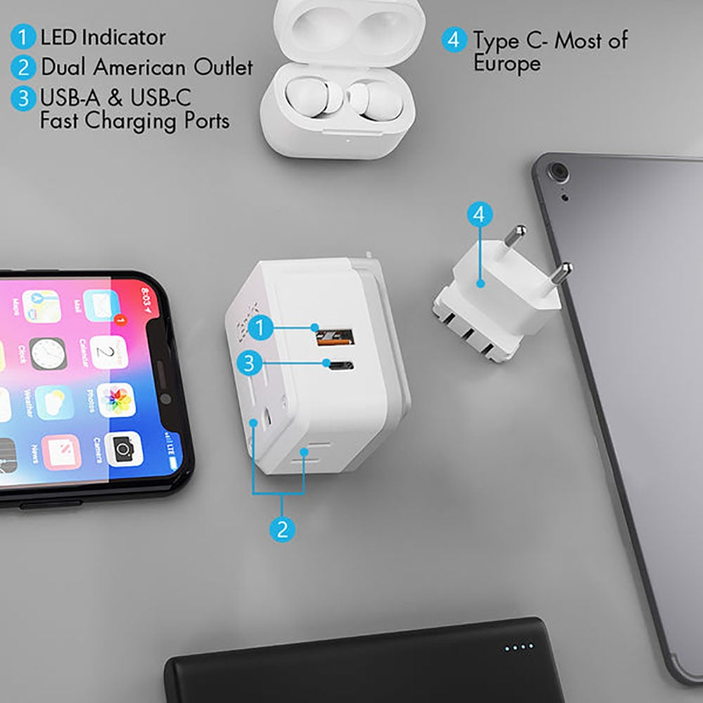European Travel Adapter Type C 3