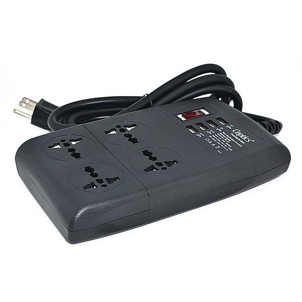 Universal Heavy Duty Power Strip 4x Outlet - 4x USB (PS-4U)