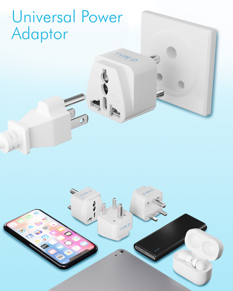 India Travel Adapter - Type D - 3 Pack (GP-10)