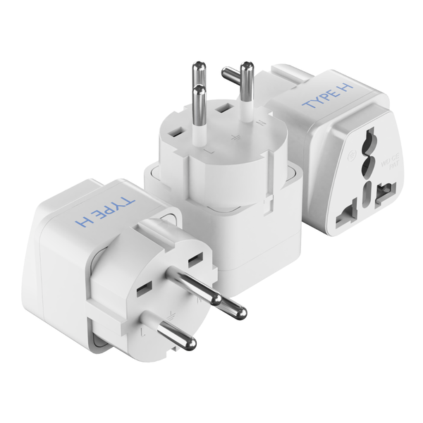 Israel Socket Type Shop Israel Plug Adapter | Type H 250 Volt | Ceptics