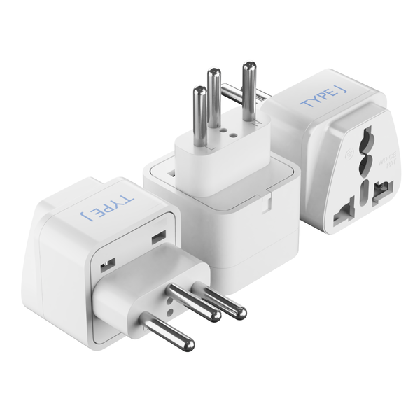 Switzerland Travel Adapter - Type J - 3 Pack (GP-11A)