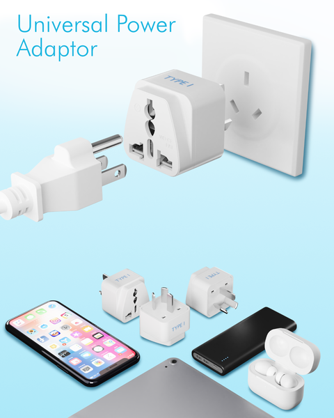 Australia, China Travel Adapter - Type I - 3 Pack (GP-16)