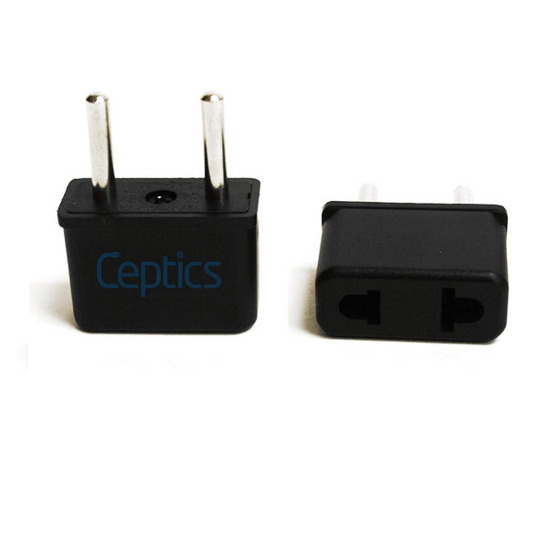 USA / N. America to Europe Travel Adapter - Non-Grounded (UP-12AE, 12 Pack)