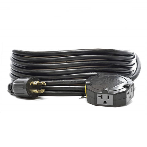 30A L14-30P to 4x 5-15/20R Generator Distribution Power Cord | 12 AWG