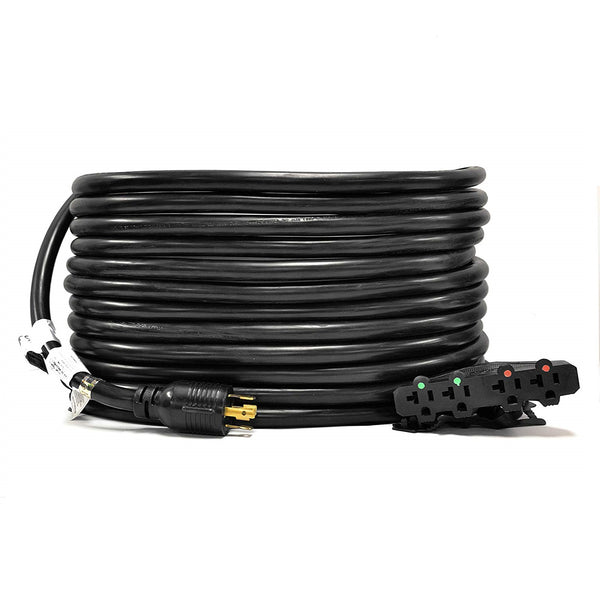 30A L14-30P to 4x 5-15/20R Generator Distribution Power Cord | 10 AWG
